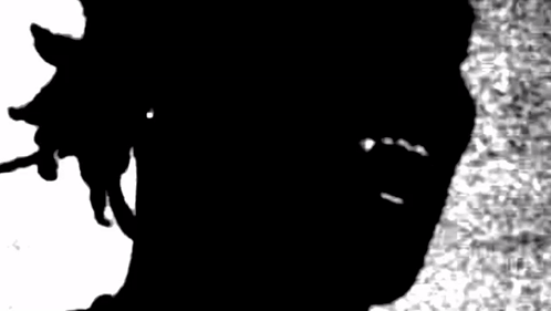 Black and White Man's Mouth With Camera4 Watermark