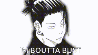 Black and White Man Saying Im Boutta Bust