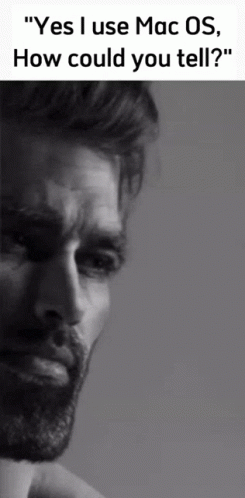 Black And White Man Saying Yes I Use Mac OS GIF
