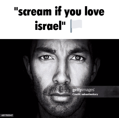 Black and White Man Scream If You Love Israel