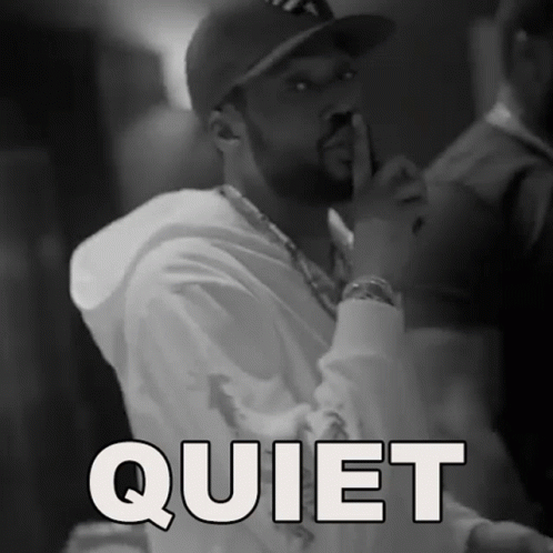 Black And White Man Shushing Quiet GIF