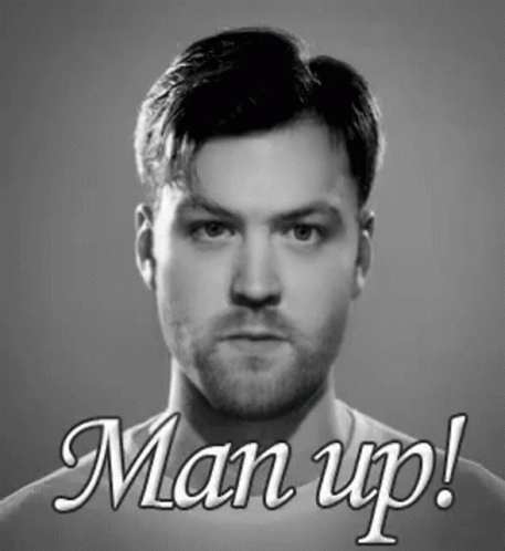 Black and White Man Up Photo