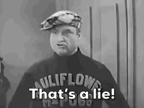 Black And White Man Wearing Hat Saying That's A Lie GIF
