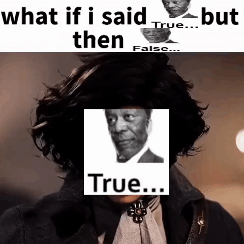 Black and White Man What If I Said But Then False ... True