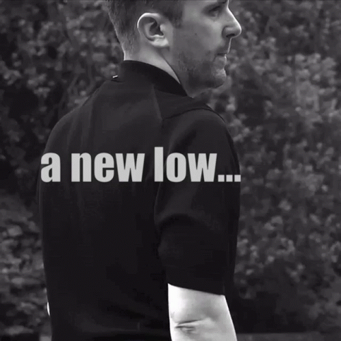 Black and White Man With a New Low on His Back