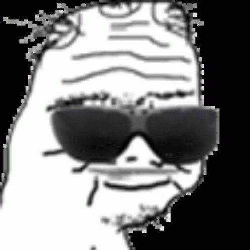 Black and White Man With Beard and Sunglasses
