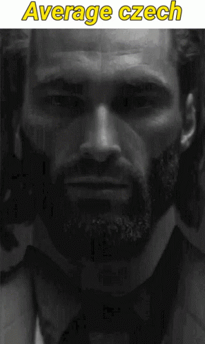 Black And White Man With Beard Average Czech GIF