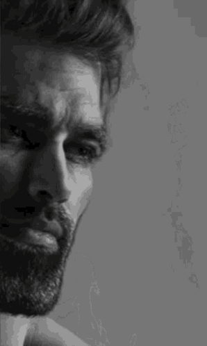 Black And White Man With Beard GIF