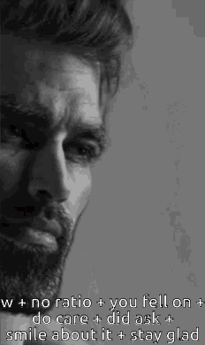 Black And White Man With Beard W + No Ratio + You Fell On GIF