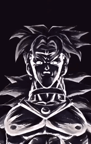 Black and White Man with Evil