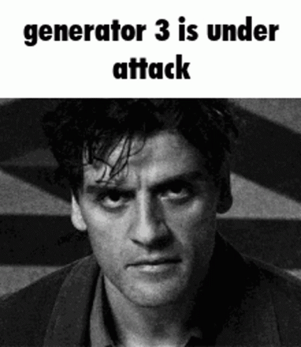 Black and White Man With Generator 3 Under Attack