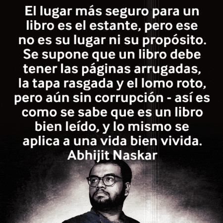 Black and White Man With Glasses and Spanish Quote