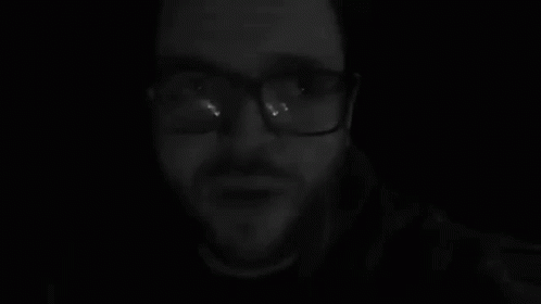 Black And White Man With Glasses Let's Make Like A Mirror GIF