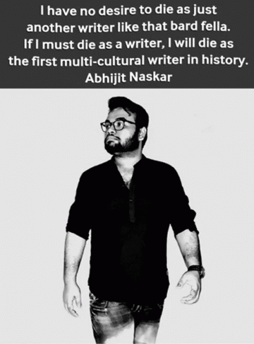 Black And White Man With Glasses Quote Abhijit Naskar GIF