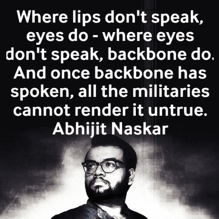 Black and White Man With Glasses Quote Abhijit Naskar