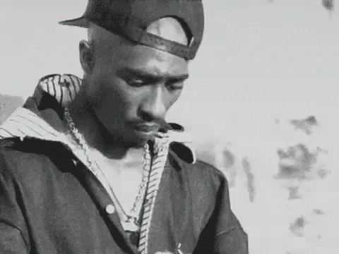 Black And White Man With Hat And Chain GIF