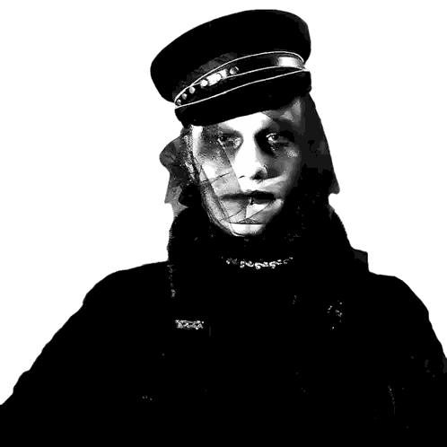 Black and White Man With Hat
