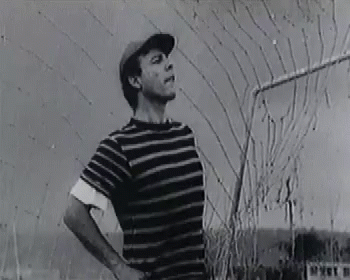 Black and White Man With Hat