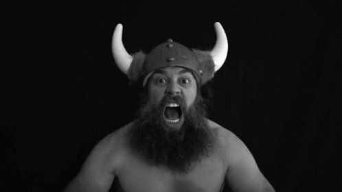Black And White Man With Head Tattoo Covering Face GIF