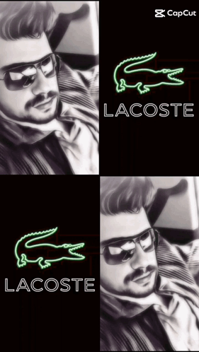 Black and White Man With Lacoste Logo