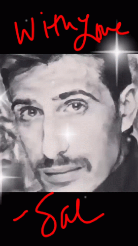 Black And White Man With Love In Red