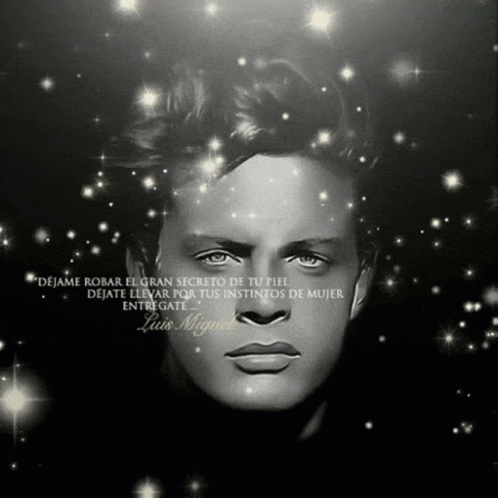 Black and White Man With Luis Miguel Quote