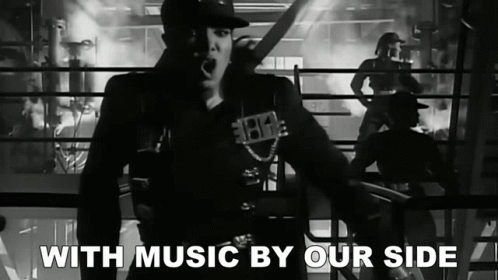Black And White Man With Music By Our Side GIF