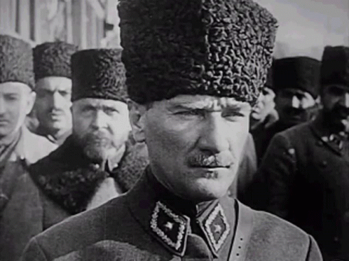 Black and White Man With Mustache and Fur Hat