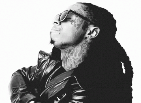 Black and White Man With Neck Tattoo