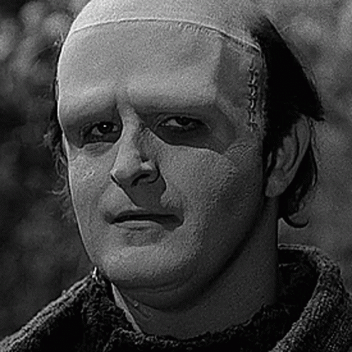 Black And White Man With Scar On Forehead GIF