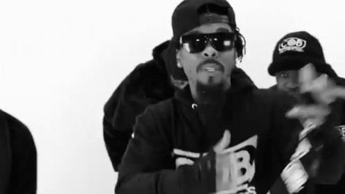 Black And White Man With Sunglasses And Vap Hoodie GIF