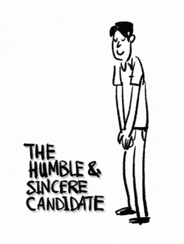 Black and White Man With The Humble & Sincere Candidate
