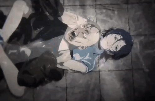 Black and White Man Woman Lying on Ground