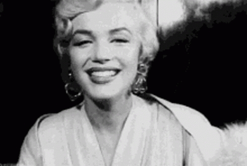 Black and White Marilyn Monroe Smiling