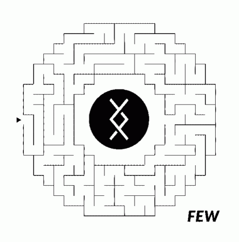 Black and White Maze Saying Few