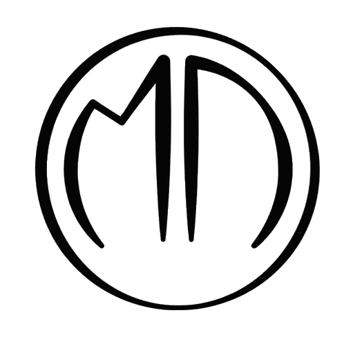 Black and White MD Logo