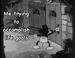Black and White Mickey Mouse Trying Goals