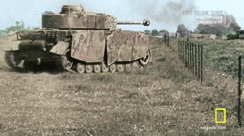 Black and White Military Tank in Field