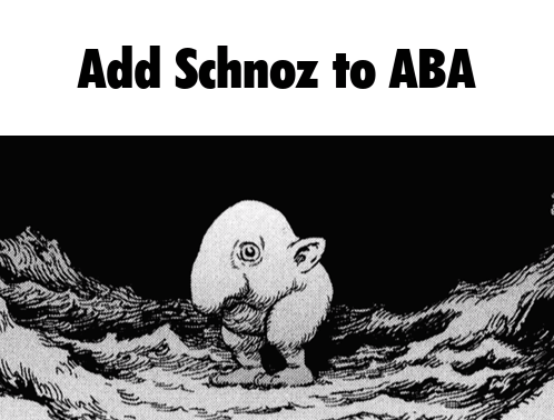 Black and White Monster Add Schnoz to Aba