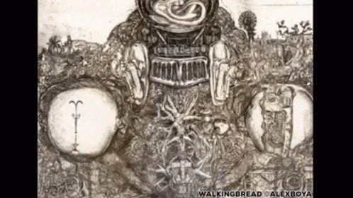 Black And White Monster Walkingbread Alexboya GIF
