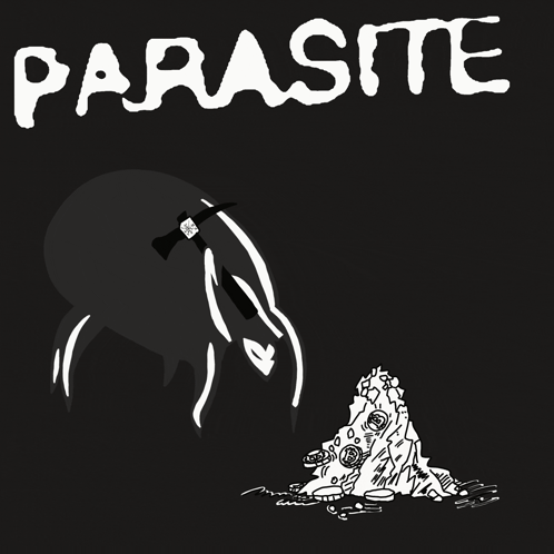 Black And White Monster With Parasite GIF