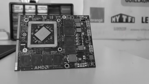 Black and White Motherboard Saying AMD