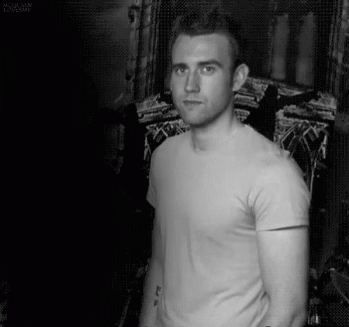 Black And White Neville Longbottom Staring GIF