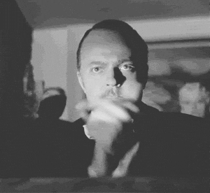 Black And White Orson Welles Clapping Meme GIF