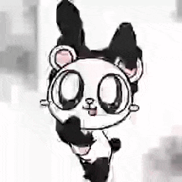 Black And White Panda Bear With Tongue GIF