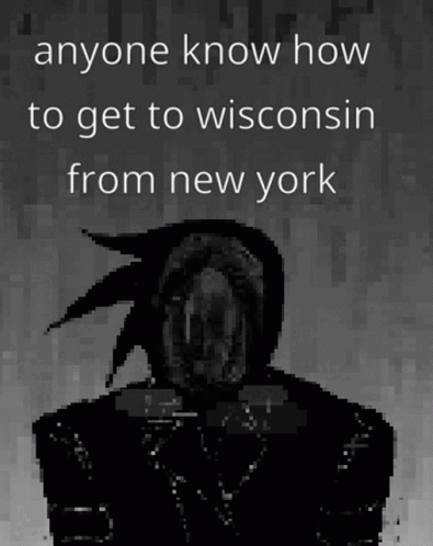 Black and White Person Asking How to Get to Wisconsin From New York