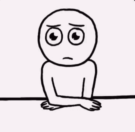 Black And White Person Covering Face In Puddle GIF
