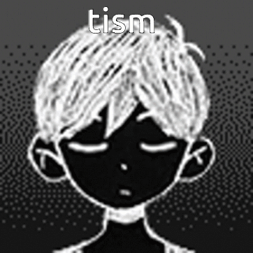 Black and White Person Eyes Closed Tism