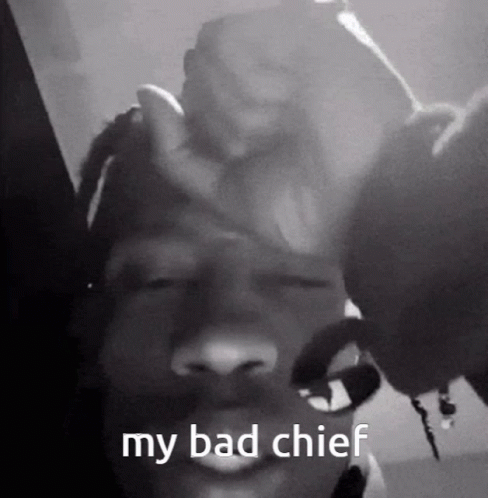 Black and White Person Hand on Head My Bad Chief