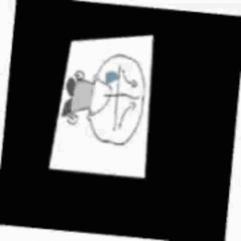 Black and White Person Holding Blue Object in Glass
